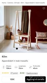 Appendiabiti teak massello Tikamoon