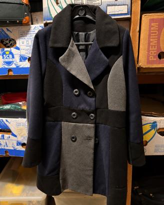 Cappotto donna elegante patchwork