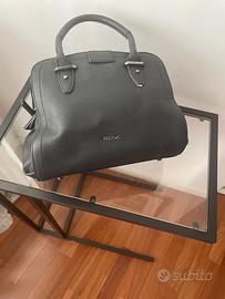 Borsa in pelle nera Marx  &co
