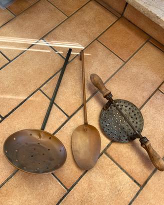 Lotto 3 utensili da cucina vintage