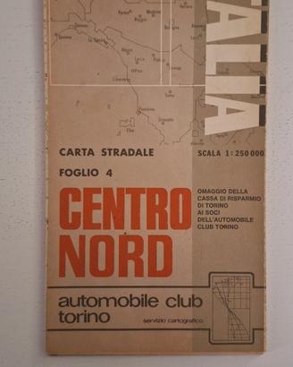 Mappa Stradale Vintage Italia Centro-Nord ACI