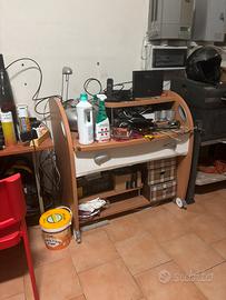 🪑 Scrivania cameretta/lavoro con ruote e mensole 📚