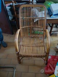 Sedia giardino bambu