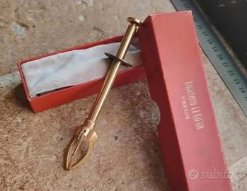 Pinza antica placcata oro per zucchero