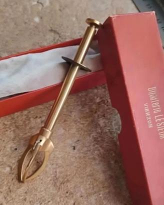 Pinza antica placcata oro per zucchero