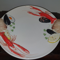 Servizio pesce 12 persone dipinto a mano