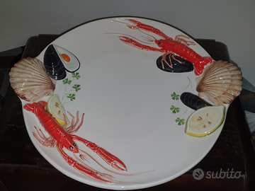 Servizio pesce 12 persone dipinto a mano