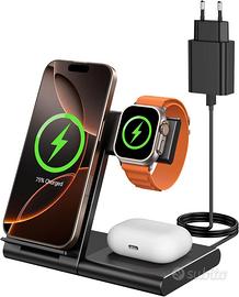 Caricabatterie Wireless 3 in 1 Veloce
