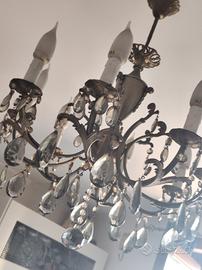 lampadario antico argento 