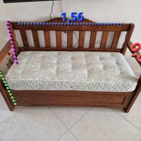 Panca/Baule in legno massello con materasso