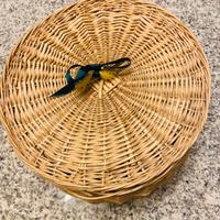 Cesto vimini con collezione bustine zucchero