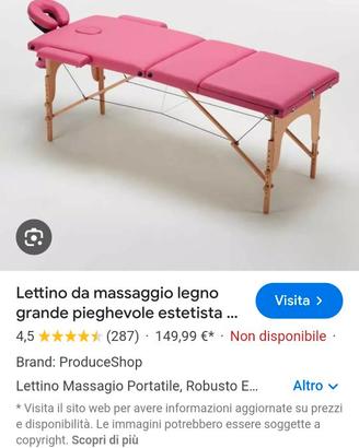 Letto per massaggi rosso