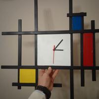 orologio da parete stile Mondrian
