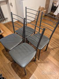 4 sedie grigie