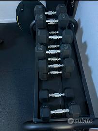 Kit Manubri Technogym  + Rastrelliera