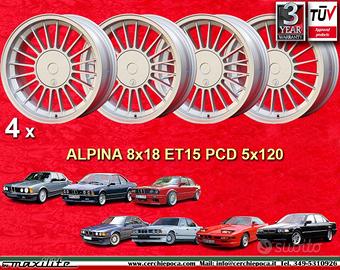 4 pz. cerchi BMW Alpina 8x18 ET25 E28 E34 E24 E23 