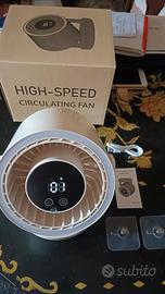 ventilatore ricarica con lampada integrata e scher