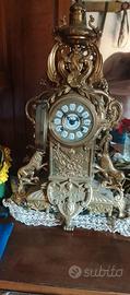 orologio da tavolo in bronzo dorato fine 800