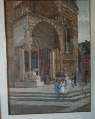 Antonini Giuseppe, Verona dipinto a olio 