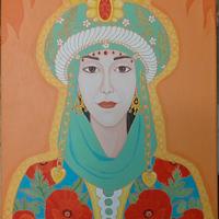 Quadro dipinto a mano in stile siciliano.