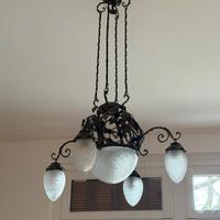 lampadario antico ferro battuto 