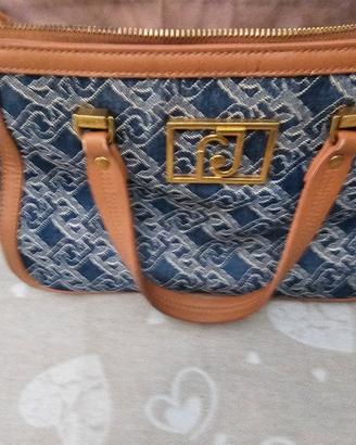 Borsa LIU-JO color denim in tessuto  monogramma