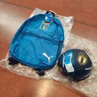 zaino puma e pallone calcio nazionale italiana