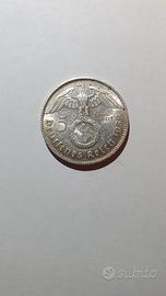 Moneta argento 5 Marchi 1938