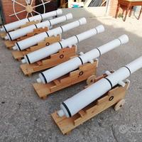 6 Cannoni di legno e plastica spara coriandoli.