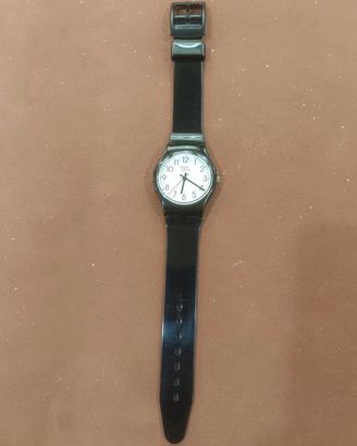 Orologio in plastica nera unisex con batteria nuov
