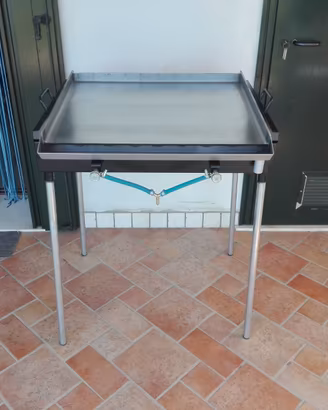 Barbecue piastra gas 70x56 due rubinetti in ferro