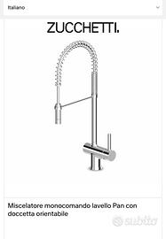 Miscelatore da cucina Zucchetti con doccetta