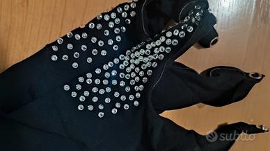 calze a staffa con strass per pattinaggio 