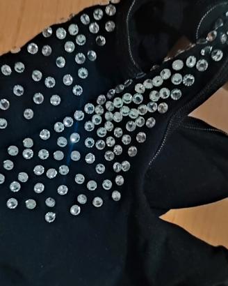 calze a staffa con strass per pattinaggio 