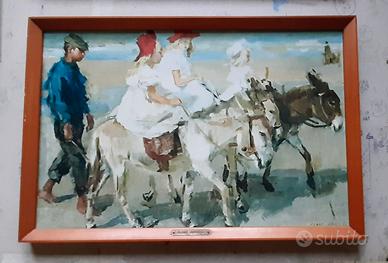 Lotto 3 stampe Sisley Homer Israels vintage '70