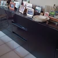 salotto laccato nero