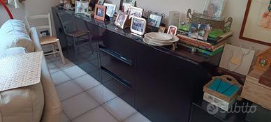 salotto laccato nero