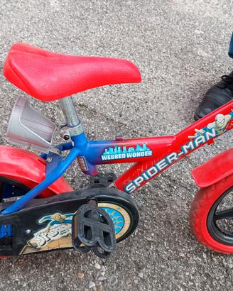 bici bambino spiderman 
