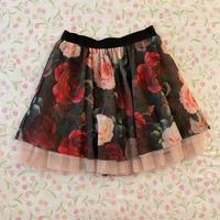 Gonna floreale in tulle