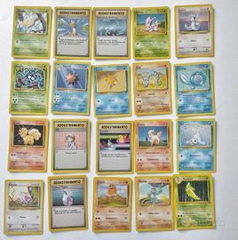 x 20 Carte Pokémon Set Base Italiano lotto vintage
