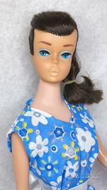 Vintage European 1964 Brunette Swirl Ponytail Barb