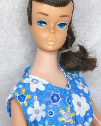 Vintage European 1964 Brunette Swirl Ponytail Barb