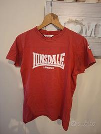 T-shirt Maglietta Lonsdale London Rossa Cotone 