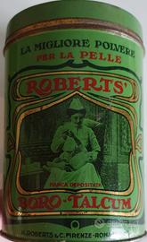 scatola latta vintage Borotalco Roberts
