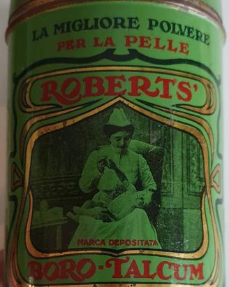 scatola latta vintage Borotalco Roberts
