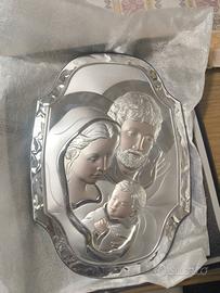 Quadro argento Sacra Famiglia