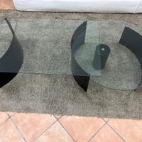 Tavolini in vetro e ferro