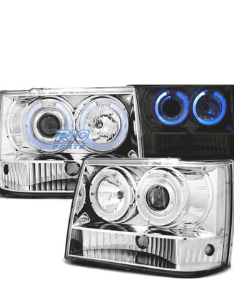 FARI JEEP GRAND CHEROKEE 93-98 OCCHI ANGEL CROMATI