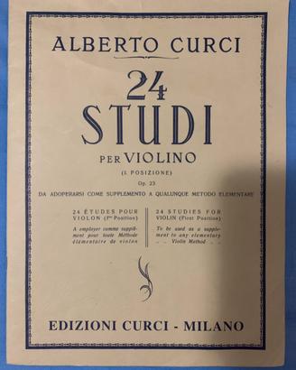 Libro per violino 24 studi curci prima posizione