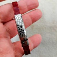 Bracciale Achorò in pelle e metallo chiusura a sca